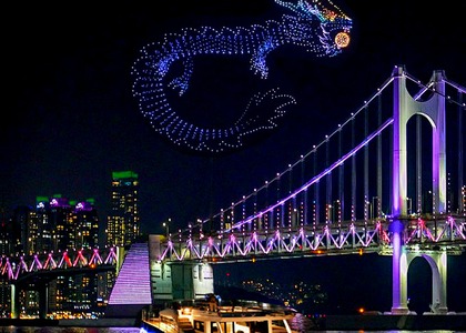 釜山海云台游艇之旅 无人机秀时间·秋季日落·夜景观赏记