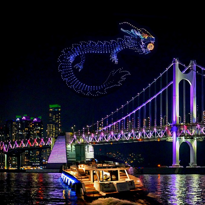 釜山海云台游艇之旅 无人机秀时间·秋季日落·夜景观赏记