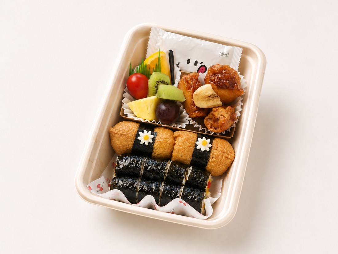 满满一盒的晚餐游船K-FOOD便当